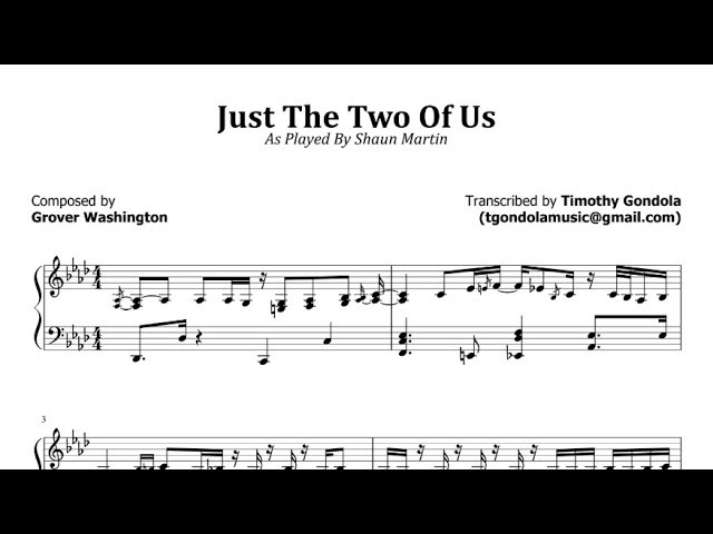 Just The Two Of Us 2022 - Sheet Music : Yohan Kim Music