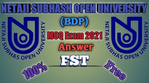 NSOU BDP Final Exam Answer 2021 FST question answer