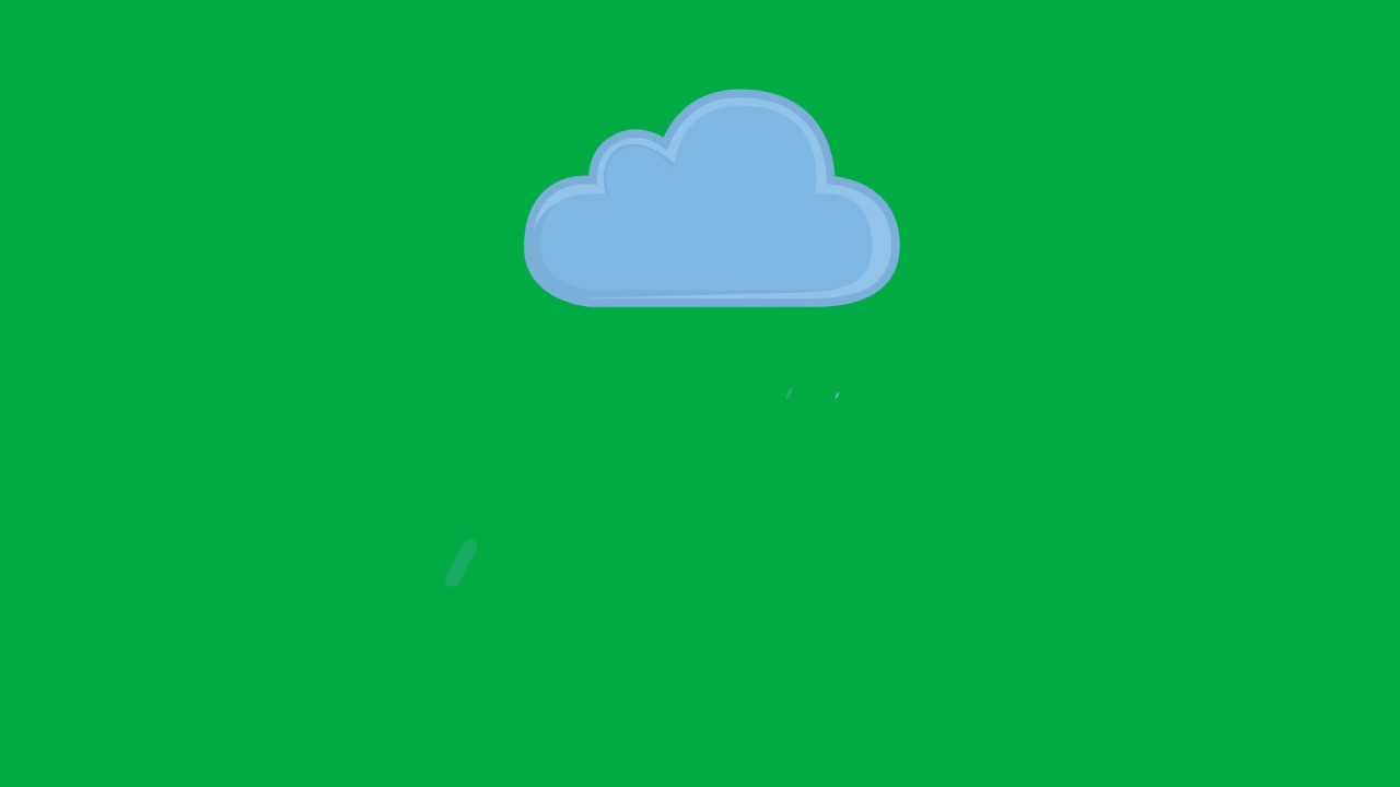 Cloud Rain Green Screen - YouTube