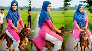 Fatimas Pony Ride Through The Flower Filled Path