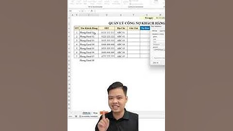 Quản lý công nợ khách hàng trên excel