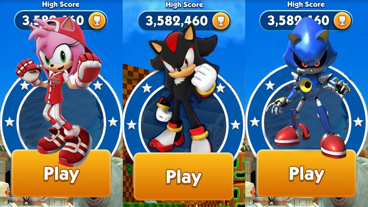Sonic Dash vs Sonic Dash 2 Sonic Boom vs Sonic Forces - All Star Amy vs ...