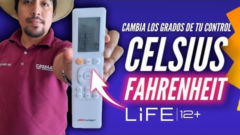 Control Mirage LIFE12+ | Celsius a Fahrenheit