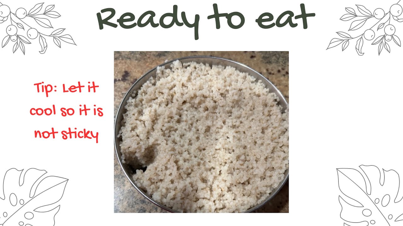 How to cook millets on stove top? YouTube