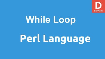 Perl Programming While Loop