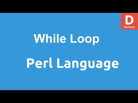 Perl Programming While Loop