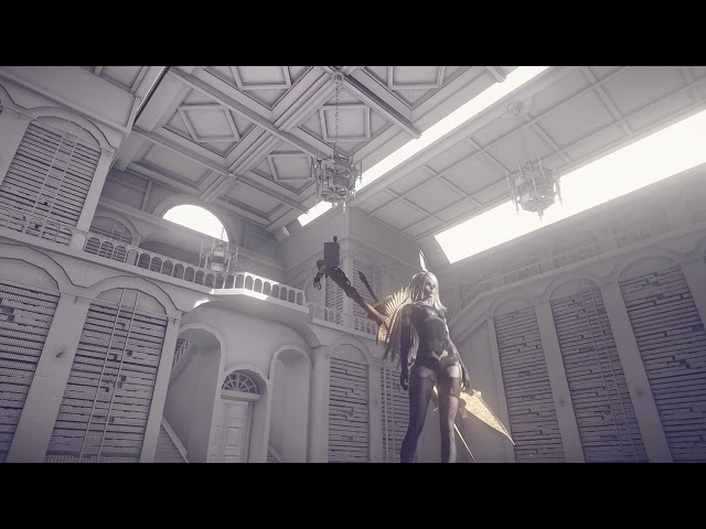 Nier: Automata A2 WHITE LIBRARY 1 HOUR AMBIENCE (2017 GAME A-RPG) class=