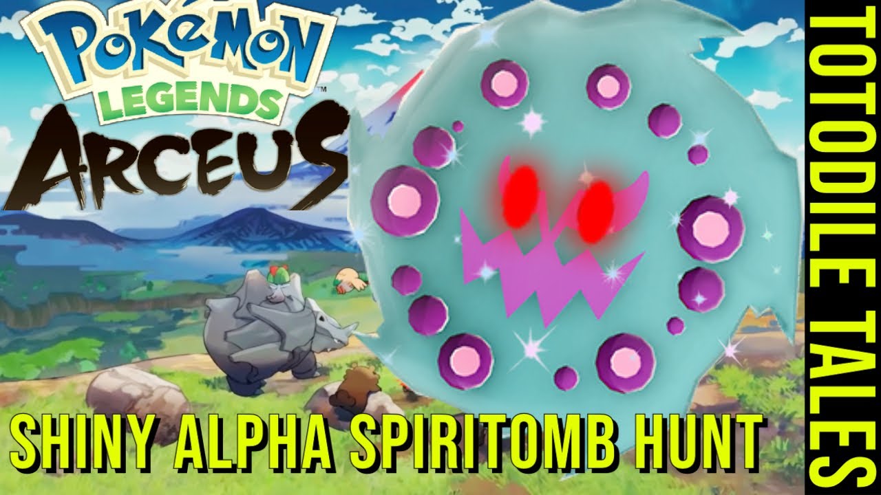 Catching No. 139 Shiny Alpha Spiritomb in Pokemon Legends