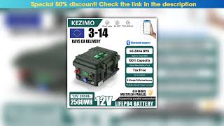Deal 12V 200Ah 100Ah LiFePO4 Battery 2560Wh Bluetooth BMS 140Ah 24V Fish Boat Battery 6000 Cycles I