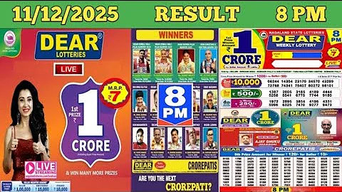 LOTTERY LIVE DEAR 8 PM 11.12.2025 NAGALAND STATE LOTTERY LIVE DRAW LOTTERY SAMBAD LIVE FROM KOHIMA