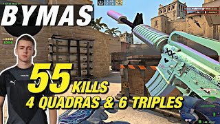 Bymas mirage game (55 kills) 4 QUADRAS & 6 TRIPLES! 😵 CSGO BymasPOV