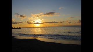 Sunset at Morito beach in Hayama, Japan 葉山の森戸海岸