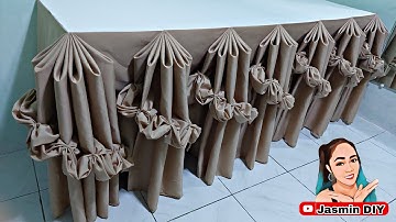 ACCORDION PLEATS WITH ROSE FOLD DESIGN-1 VIDEO TUTORIAL TABLE SKIRTING IDEAS FOR ANY OCCASION