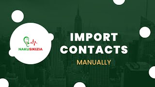 WhatSender - Import Contacts Manually Tutorial