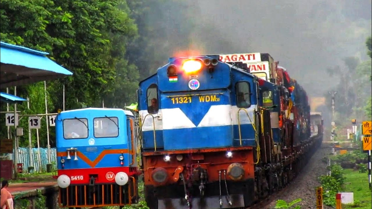 Roaring WDM3F In Konkan Railway | Rare Scene | - YouTube