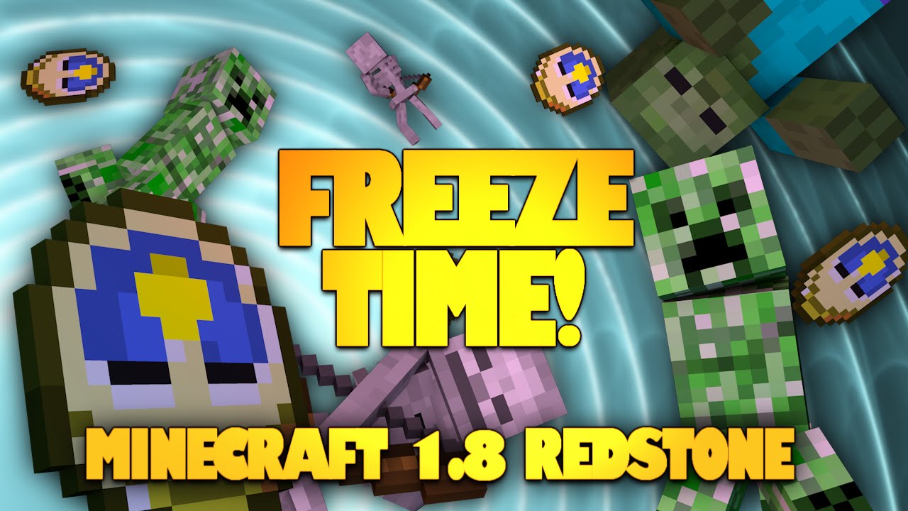 Minecraft Mods - FREEZE TIME Mod ! Stop Mobs , TNT , Sand & Water ! 