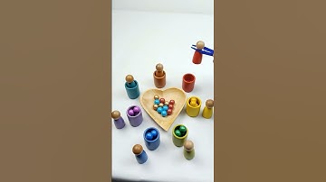 Color Sorting Marbles | Satisfying ASMR Videos🥳 #shorts #satisfying #asmr #coloring #toys