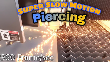 Piercing by Laser - Super Slow motion 960 fps.