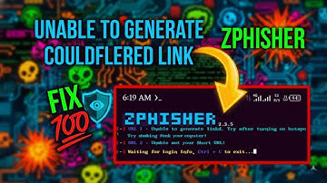 Zphisher link not opening | zphisher link problem | Zphisher Cloudflare Link Not Working  