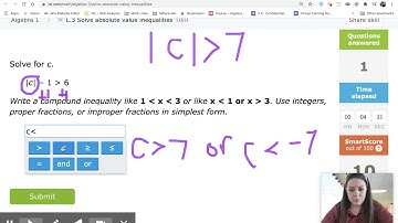 IXL Directions: Lesson 5.5 - Solving Absolute Value Inequalities