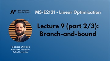 MS-E2121 - Linear Optimization - Lecture 9.2