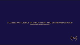 MSc in Innovation and Entrepreneurship
