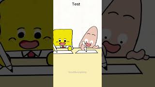 Spongebob and Patrick failed the school Test 🤣 funny animation #school #pinkorojapan