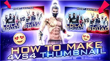 💯👑 How to make 4vs4 thumbnail 😍 in tamil || Lolai Gaming ||