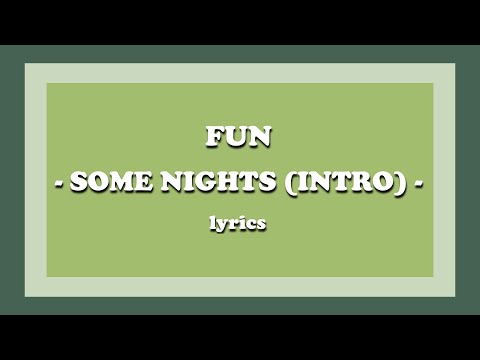 Some Nights (Intro)