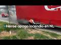 ¡HÉROE EN GUADALUPE! 👮‍♂️ Policía evita TRAGEDIA en camión en llamas sobre Morones Prieto 🔥