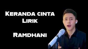 KERANDA CINTA LIRIK - RAMDHANI