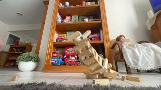 Slow-Mo Jenga Block Tower 2 Falling