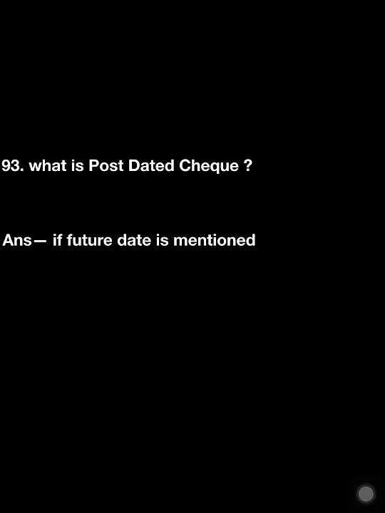 what-is-post-dated-cheque-bankingawareness-youtube
