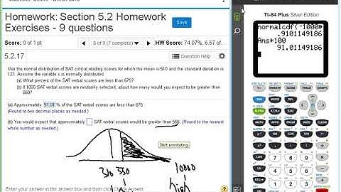 Dr  Swiersz Video Solving Section 5 2 Homework Exercises #7 Through #9   20171227 4 Stats