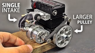 0.6psi @ 90,000rpm Supercharger on MINI 2 Cylinder Four Stroke Engine! - BLOW Through Setup