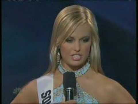 Miss Teen USA 2007 - South Carolina answers a ques...