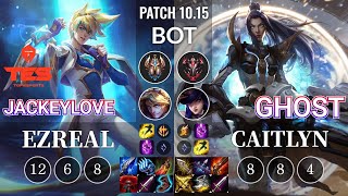 TES JackeyLove Ezreal vs Ghost Caitlyn Bot - KR Patch 10.15