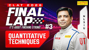 CLAT 2026: Quantitative Techniques | #3 | CLAT 2026 Preparation | QT for CLAT Exam 2026