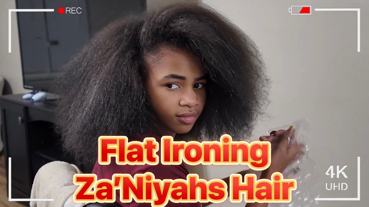 Выпрямление волос За’Нии утюжком