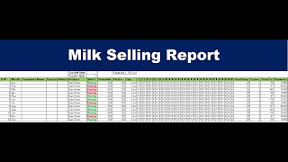 How To Make Monthly Report Of Milk Selling Report In Excel screenshot 5