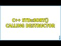 C++ std::sort() Calling Destructor (4 Solutions!!)