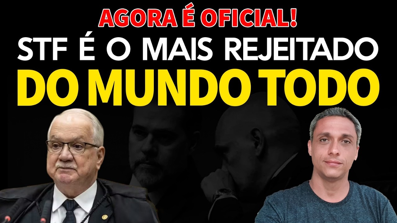 AGORA É OFICIAL! STF é a corte mais rejeitada do mundo democrático.