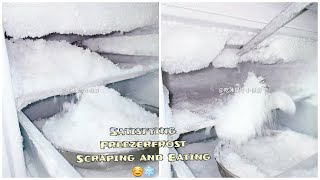 *ASMR* SATISFYING FREEZER SCRAPING, AND FROST EATING, SOFT AND SQUEAKY😍🤤🤍 screenshot 3