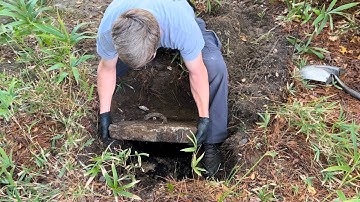 Septic tank inlet baffle clogged / not draining, WE FIX IT!! I show how to find your concrete ￼tank