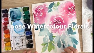 Loose Watercolour Florals: Roses