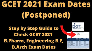 GCET 2021 Exam Dates (Postponed)- How to Check GCET 2021 B.Pharm, Engineering B.E, B.Arch Exam Dates