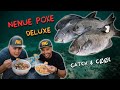 Spicy poke deluxe  nenue chubrudder fish wshrimpopihi  catch and cook spearfishing hawaii