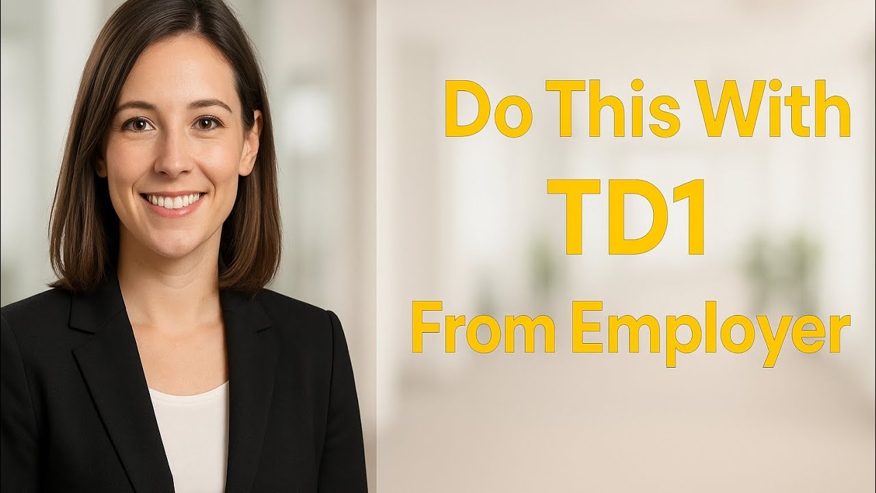 Personal tax credit form TD1