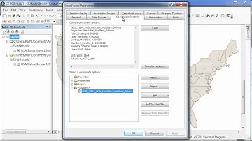 ArcGIS 10 - ArcMap - Projection and Coordinate Systems