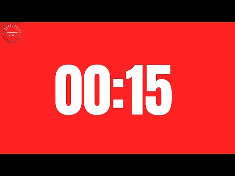 15 Seconds Countdown Timer (in Red Background)